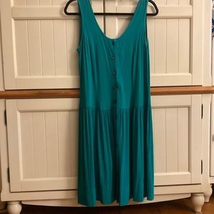 Vintage St. Michael Bright Jade Shirt Dress